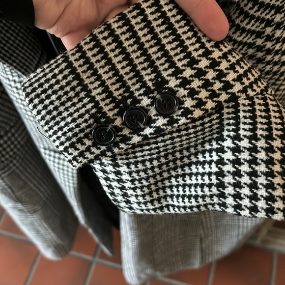 Womens Plus Size Maurice’s PeaCoat, 0X, Houndstooth, Black/White - Picture 5 of 8